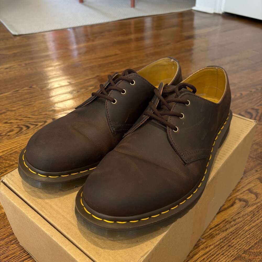 Dr Martens 1461 Crazy Horse Leather Oxford Brown Size 12